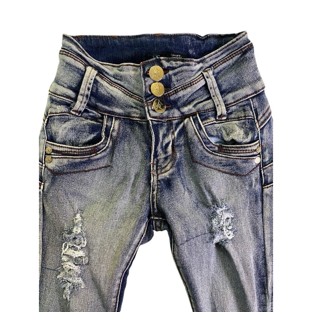 Always Friday Distressed Skinny Jeans Womens Juniors 0 High Rise Stretch